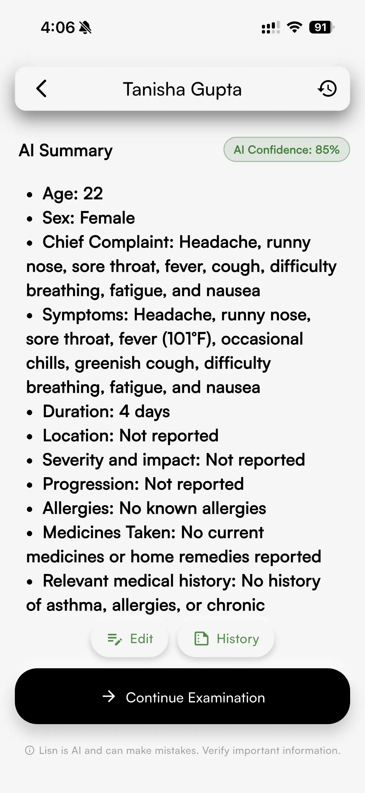 Complete patient history before they walk in.
